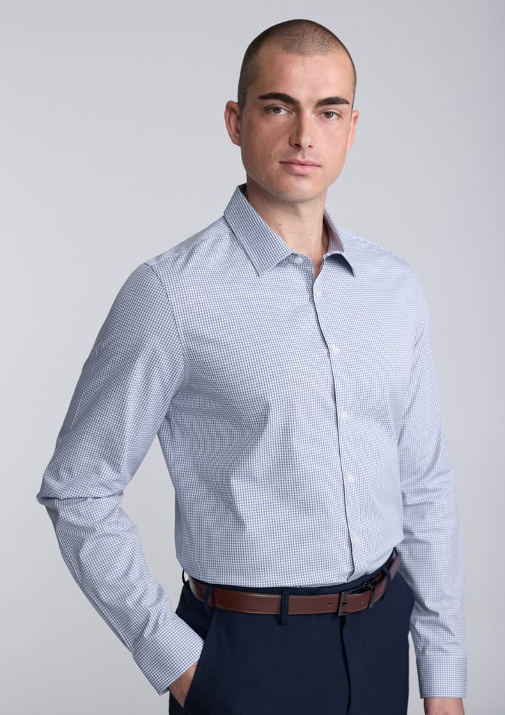 Biz Collection Men’s Fitzroy Slim Fit Long Sleeve Shirt S625M